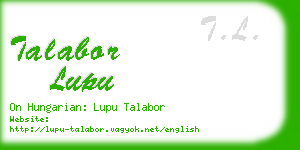 talabor lupu business card